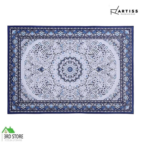 Artiss Floor Rugs Rug 200 x 290 Area Large Modern Carpet Soft Blue Living Room