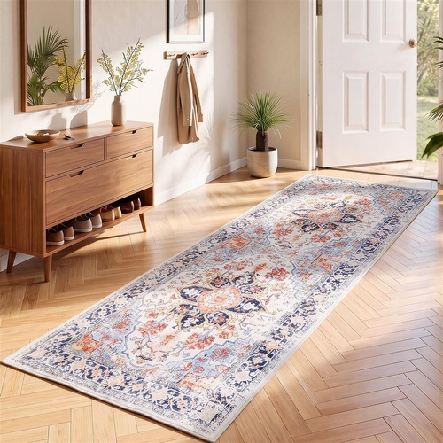 Artiss 80 x 180 cm Runner Rugs For Living Room No Heavy Rubber Crease-Free Foldable Design For Kitchen Entryway And Bedroom 100% Polyester Water-repel