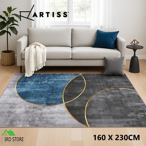 Artiss Washable Floor Rug 160X230cm Large Geometric Area Rug Modern Floor Carpet