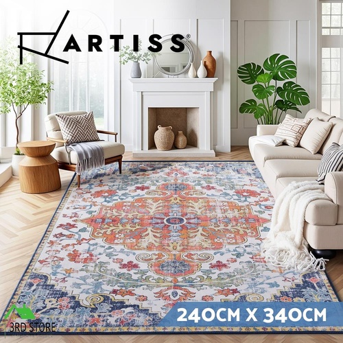 Artiss Floor Rug 240X340cm Large Washable Geometric Area Rug Modern Carpet Mat