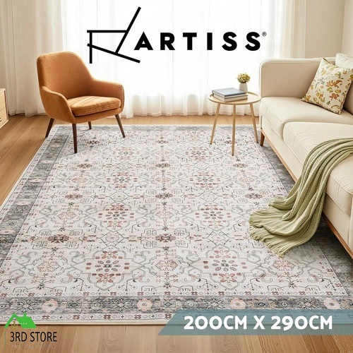 Artiss Washable Floor Rug 200x290cm Large Area Rug Modern Living Room Carpet