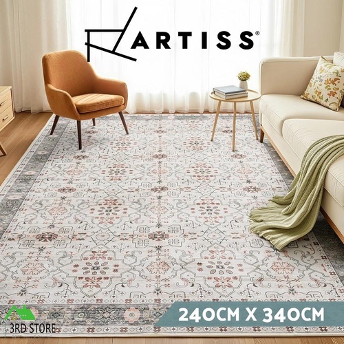 Artiss Washable Floor Rug 240X340cm Large Area Rug Modern Living Room Carpet