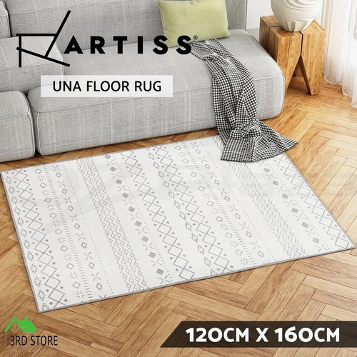Artiss Floor Rugs 120x160cm Washable Area Mat Large Carpet Soft Short Pile Una