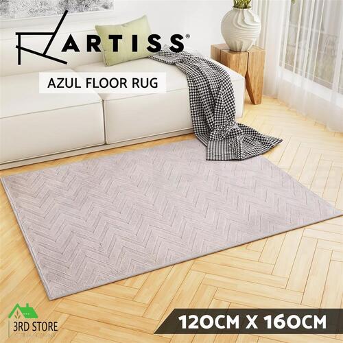 Artiss Floor Rugs 120x160cm Washable Area Mat Large Carpet Microfiber Ripple