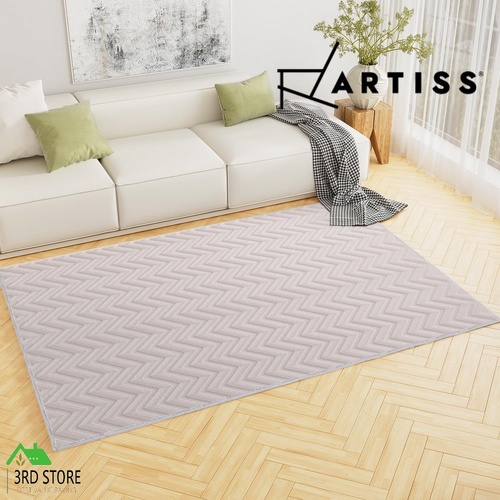 Artiss Floor Rugs 160x230cm Washable Area Mat Large Carpet Microfiber Ripple