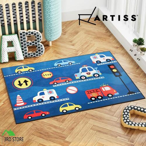 Artiss Floor Rugs 120x160cm Washable Area Mat Large Carpet Soft Short Pile Kids