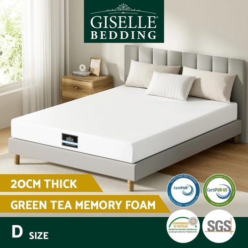 Giselle 20cm Memory Foam Mattress Green Tea Double