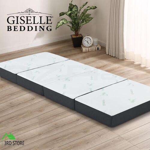 Giselle Bedding Portable Mattress Folding Foldable Foam Floor Bed Tri Fold 180cm