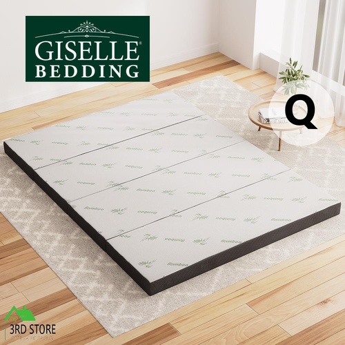 Giselle Bedding Foldable Mattress Folding Foam Mattresses Camping Queen Bamboo