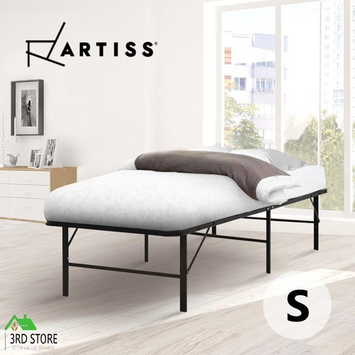 Artiss SINGLE Metal Folding Bed Frame Mattress Base Platform Portable Black