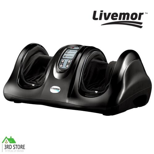 RETURNs Livemor Foot Massager Massagers Electric Remote Shiatsu Roller Kneading Black
