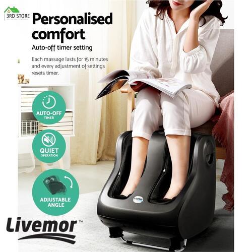 Livemor Foot Massager Electric Massagers Shiatsu Ankle Calf Leg Kneading Rolling