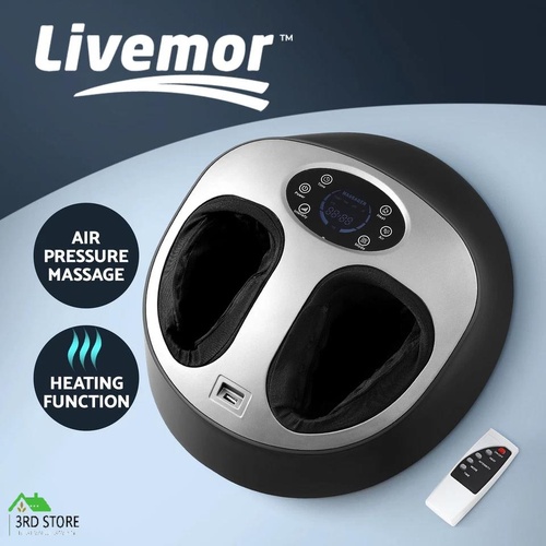 Livemor Foot Massager Electric Massagers Kneading Heated Feet Ankle Calf Leg