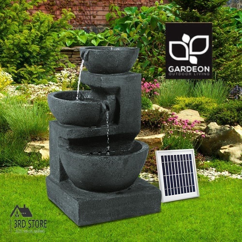 Gardeon Water Fountain Features Solar Outdoor Cascading Garden Indoor Bird Bath