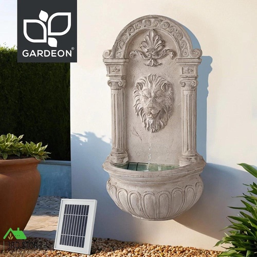 Gardeon Solar Fountain Water Feature Wall Mount Garden Fountains 77CM Beige