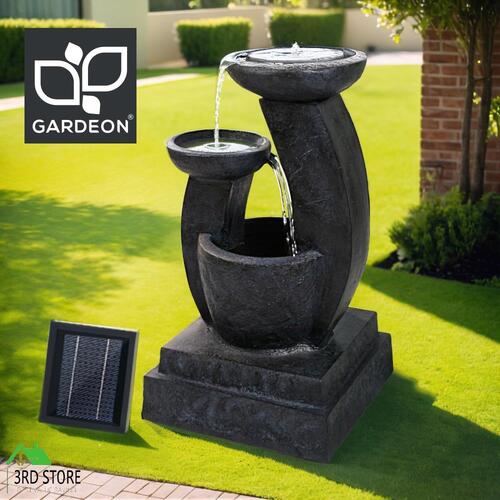 Gardeon Solar Water Fountain Features Garden Bird Bath Outdoor /W Backup Battery