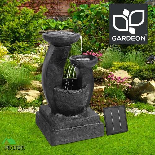 Gardeon Solar Water Fountain Features Garden Bird Bath Outdoor /W Backup Battery