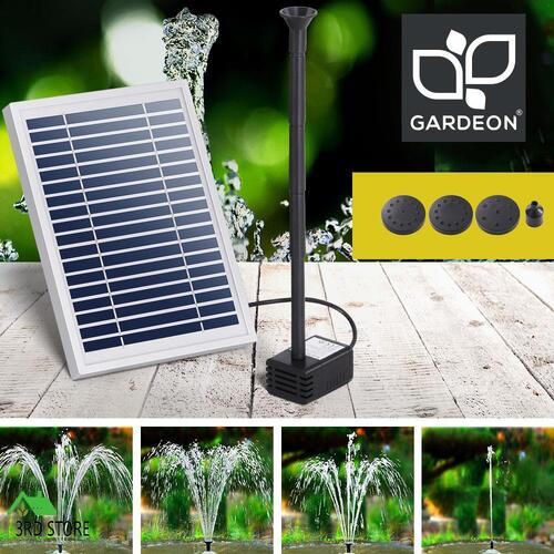 Gardeon Solar Pond Pump Submersible Powered Garden Pool Water Fountain Kit 4.4FT
