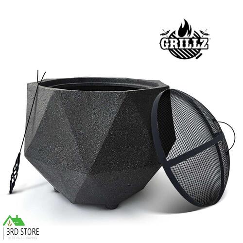 RETURNs Grillz Fire Pit Bowl Charcoal Wood Burning Patio Oven Heater Camping Fireplace
