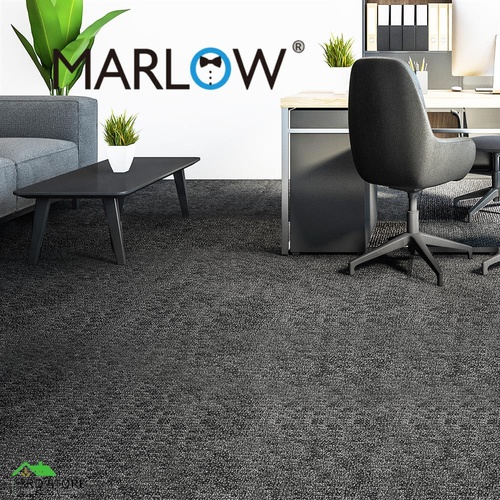 Marlow Carpet Tiles 5m2 Office Premium Floor Rug Commercial Grade Carpet Black