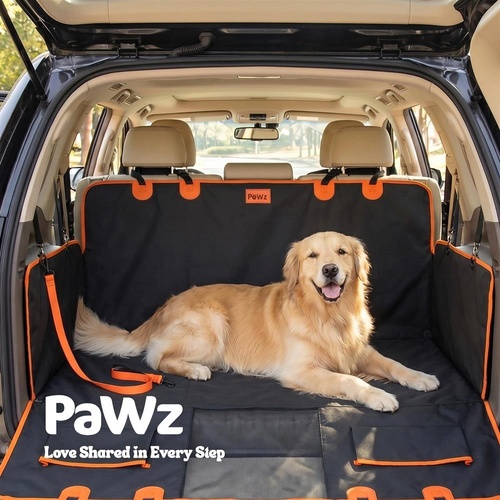 Pawz Dog Car Seat Cover Convertible Pet Back Seat Hammock Protector Waterproof