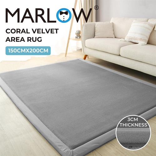 Marlow Runner Area Rug Soft Coral Velvet Extra Large Modern Carpet Washable