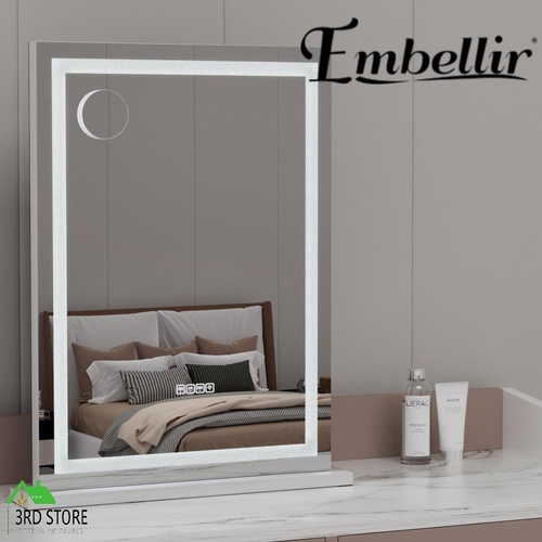 Embellir Bluetooth Makeup Mirror 58x80cm Hollywood Vanity with LED Light Crystal