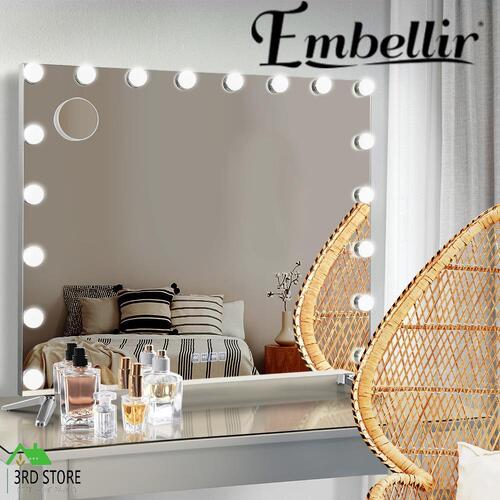 RETURNs Embellir Bluetooth Makeup Mirror 80x65cm Hollywood Vanity with LED Light Wall