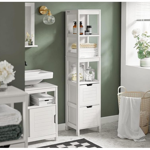 Sobuy Bathroom Storage Cabinet Freestanding Tall Cabinet