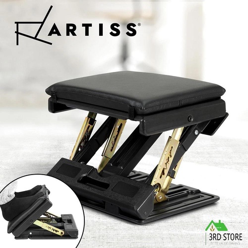 Artiss Foot Rest Stool Office Under Desk Fold Footrest Massage Cushion Pad Black