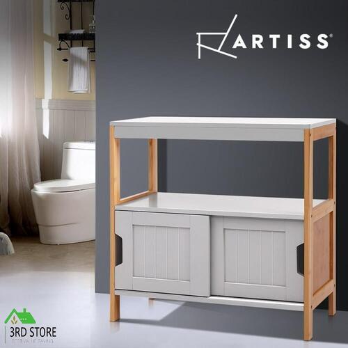 Artiss Bathroom Cabinet Storage Cupboard Hallway Table Sideboard Sliding Door