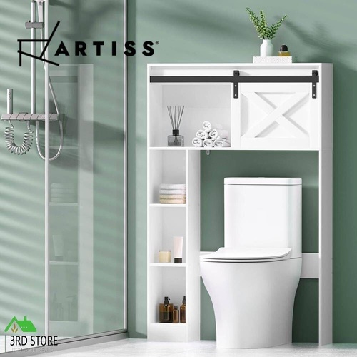 Artiss Bathroom Cabinet Over the Toilet Storage Organiser Laundry Shelf 128cm