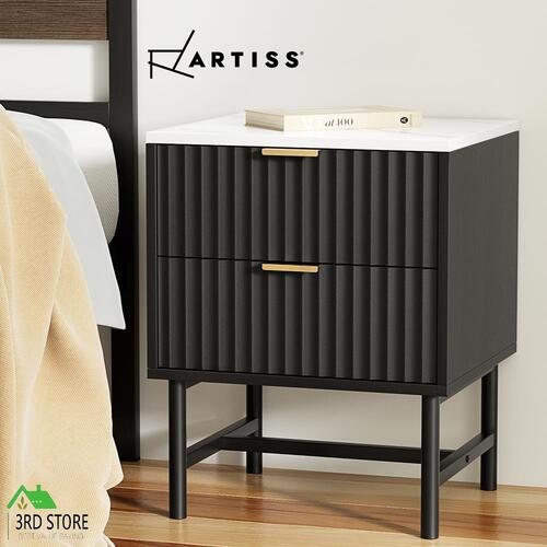 Artiss Bedside Table 2 Drawers Side Table Storage Cabinet Nightstand Furniture