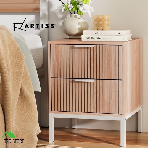 Artiss Bedside Table Side End Table Shelf Drawers Nightstand Storage Bedroom