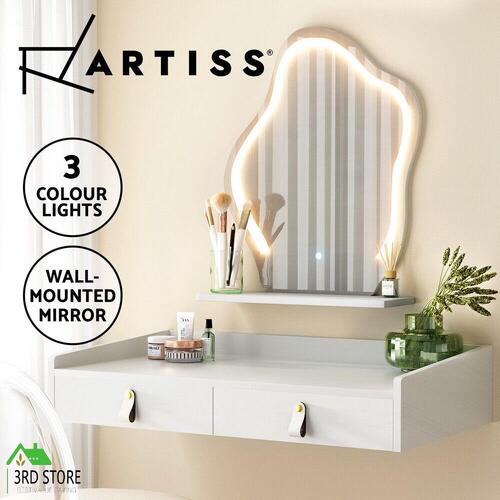 Artiss Dressing Table LED Floating Makeup Mirror Vanity Cosmetic Desk White