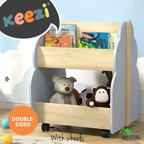 Keezi Kids Toy Box Bookshelf Storage Bookcase Organiser Display Shelf