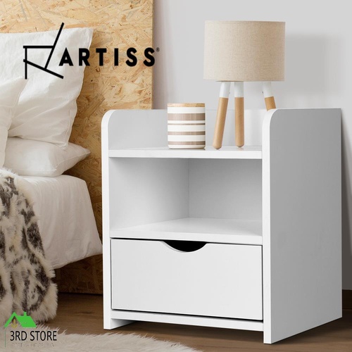 Artiss Bedside Tables Drawers Side Table Bedroom Furniture Nightstand White Unit