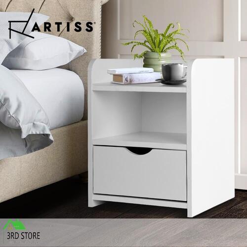 Artiss Bedside Tables Drawers Side Table Bedroom Furniture Nightstand White Unit