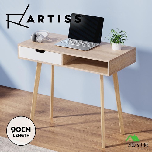 Artiss Office Computer Desk Student Study Table Home Workstation Corner Shelf