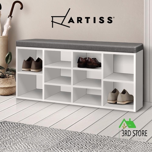 Artiss Shoe Cabinet Bench Shoes Storage Rack Organiser White Shelf Cupboard Box