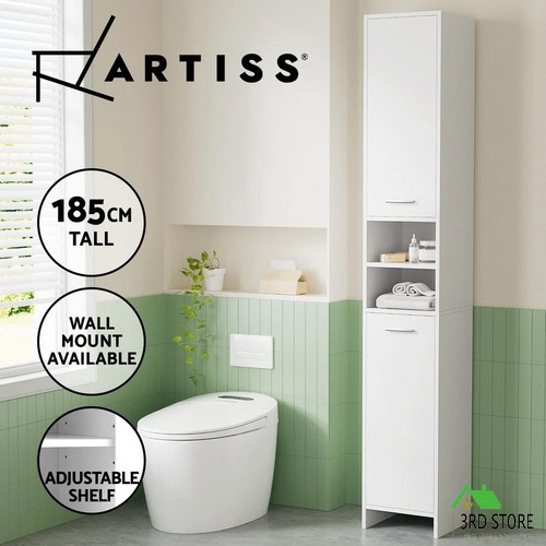 Artiss Bathroom Storage Cabinet Tallboy Furniture Toilet Laundry Cupboard 185cm