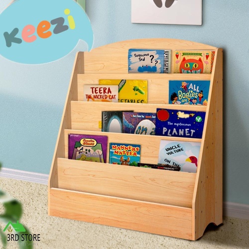 Keezi 5 Tiers Kids Bookshelf Magazine Shelf Rack Organiser Bookcase Display