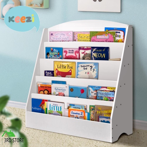 Keezi 5 Tiers Kids Bookshelf Magazine Rack Shelf Organiser Bookcase Display