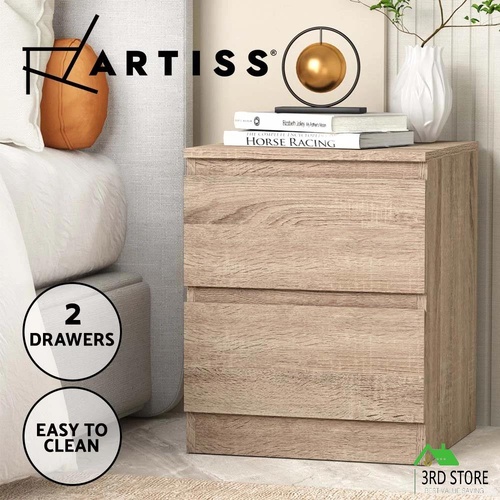 Artiss Bedside Tables Drawers Side Table Bedroom Furniture Nightstand Wood Lamp