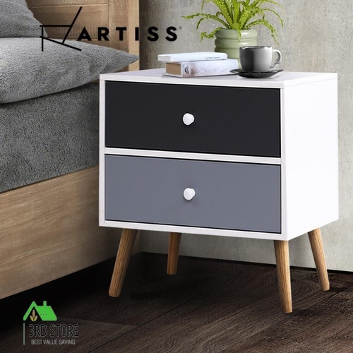 Artiss Bedside Tables Drawers Side Table Nightstand Lamp Side Storage Cabinet