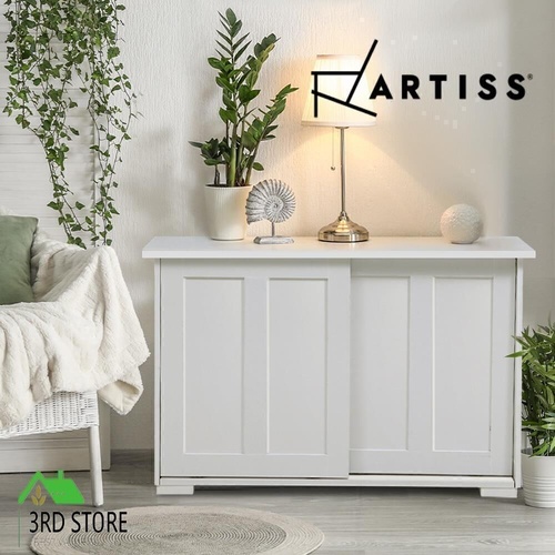 Artiss Buffet Sideboard Cabinet White Doors Storage Shelf Cupboard Hallway Table