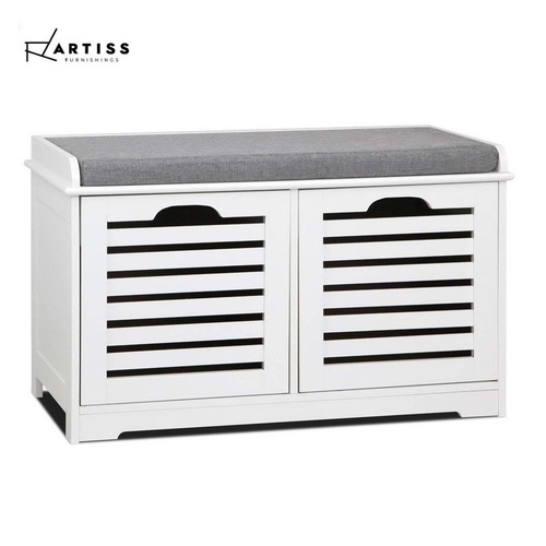 Artiss Shoe Cabinet Bench Shoes Organiser Storage Rack White Shelf Cupboard Box