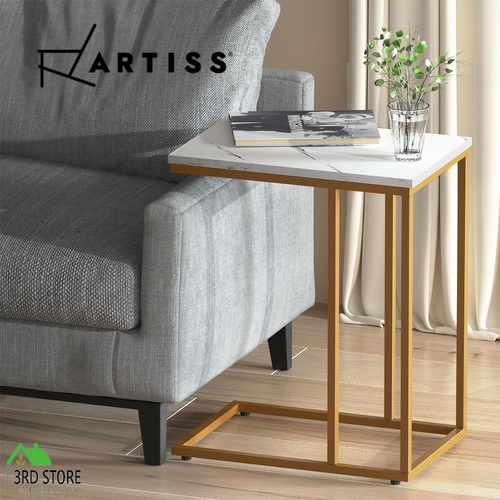 Artiss Coffee Table Side Table Laptop Desk Bedside Sofa Wooden Table Marbel