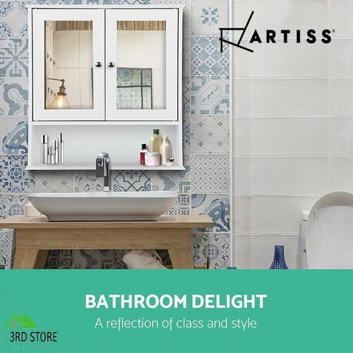 Artiss Storage Mirror Cabinet Bathroom Furniture Tallboy Toilet Cupboard Wall