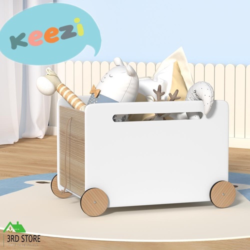 Keezi Kids Toy Box Container Children Chest Storage Clothes Organiser Wheels